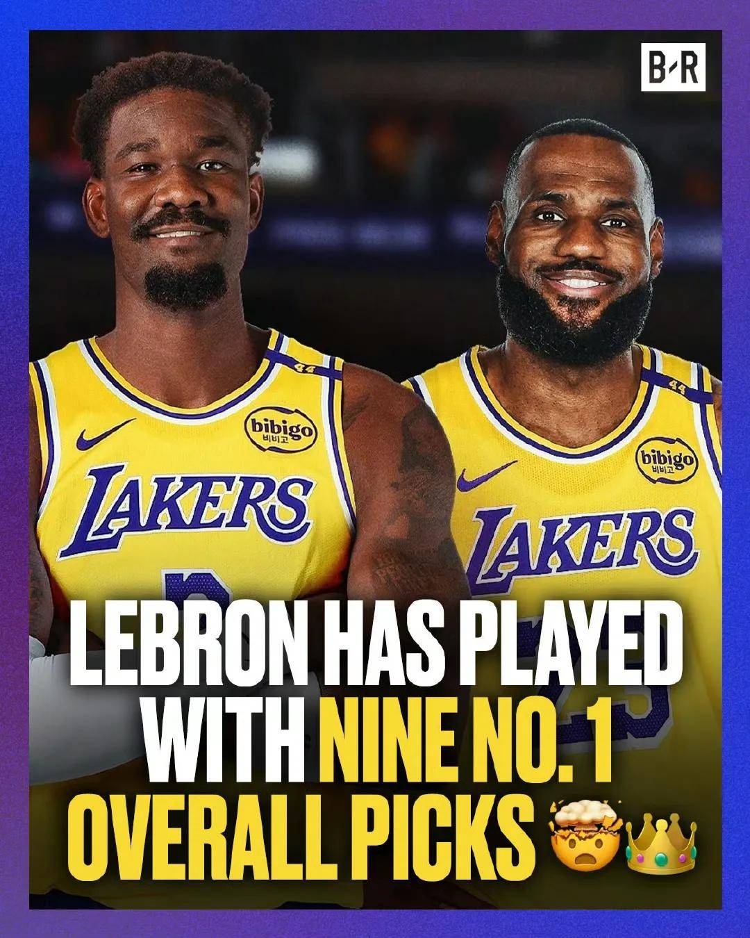 艾顿来了!詹姆斯与九位状元同队创NBA历史之最